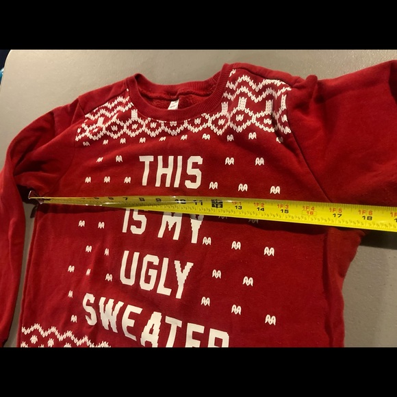 SOLD ELSEWHERE This is My Ugly Sweater Knit Sweater Sweatshirt 14 Carter’s Red - Picture 3 of 3